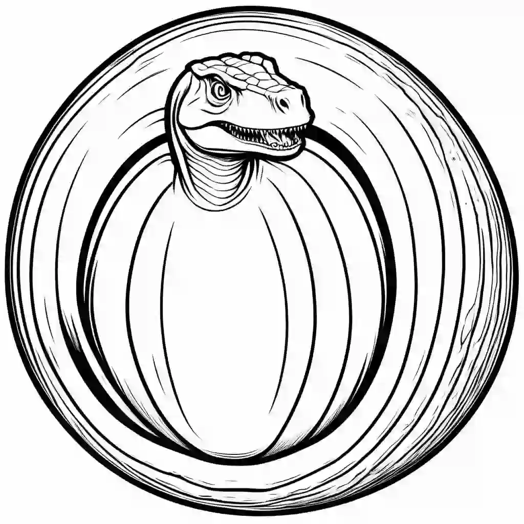 Dinosaur egg coloring pages
